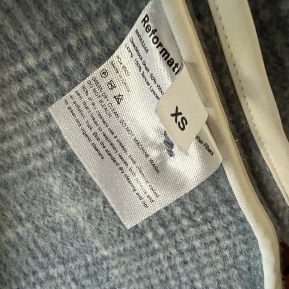 Reformation Baby Blue Wool Coat - Picture 6 of 6